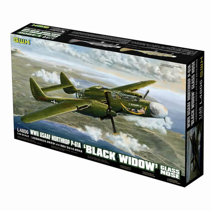 

Great Wall Hobby L4806 1/48 WWII USAAF NORTHROP P-61A "BLACK WIDOW" GLASS NOSE - Scale Model Kit