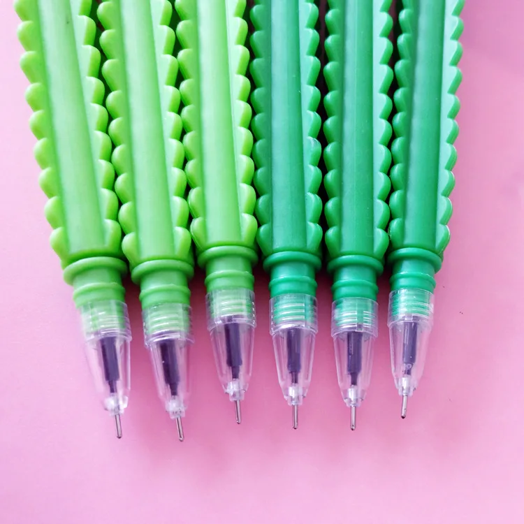 1 pcs fresh cactus ball modelling neutral pen student black carbon signature pen