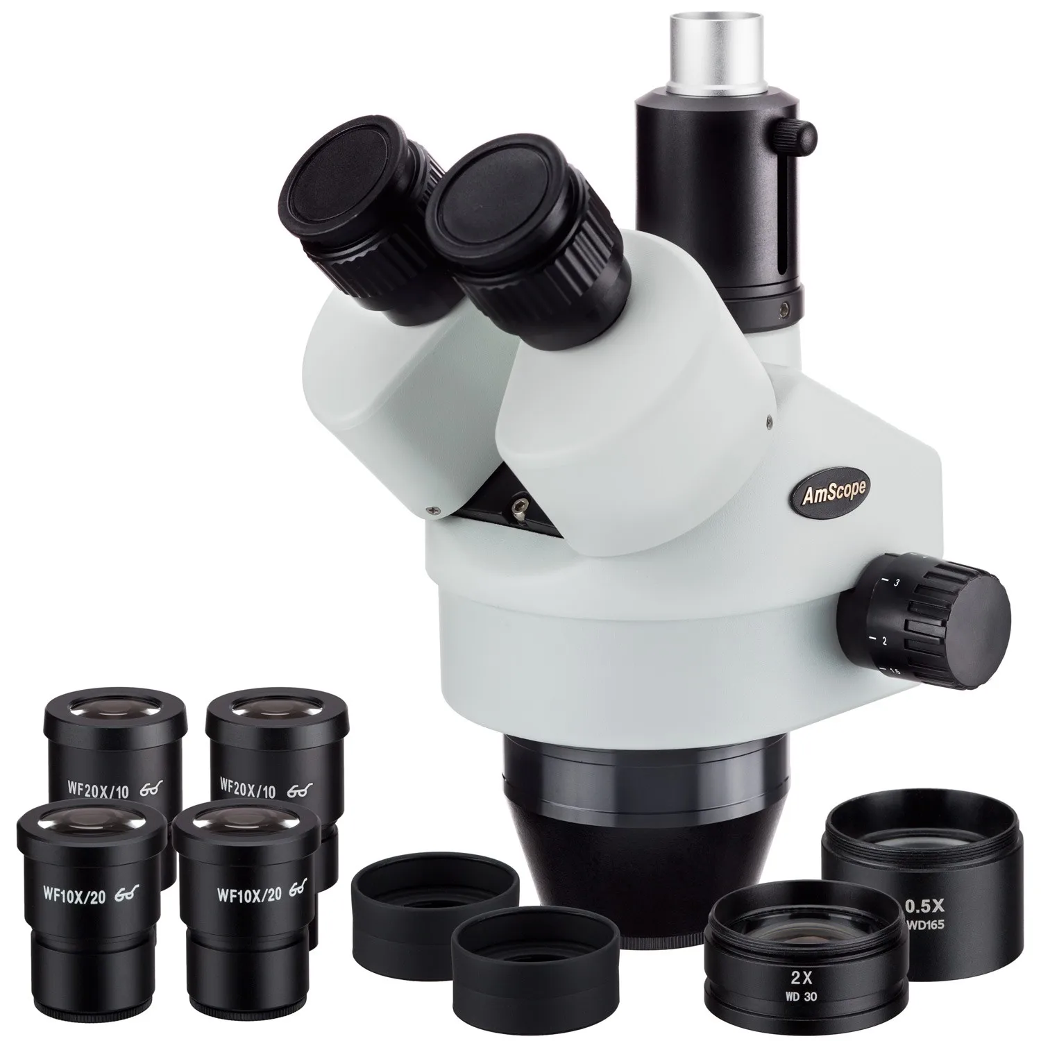 AmScope 3.5X-180X Trinocular Zoom Stereo Microscope Head  SM35180T