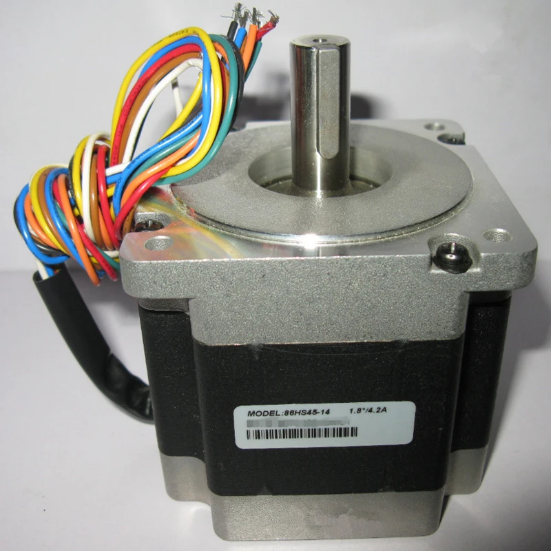 

CNC NEMA34 Stepper Motor 4.5Nm 643oz-in 2phase 4.2A D=12.7mm 86HS45-14 Hybrid Stepper Motor for CNC Engraving Machine