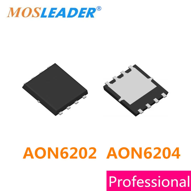 

Mosleader AON6202 AON6204 DFN5X6 100PCS QFN8 N-Channel 30V 24A 5.5mR 12mR High quality Mosfets