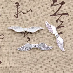 20pcs Charms Angel Wings Bead 8x36mm Antique Silver Color Plated Pendants Making DIY Handmade Tibetan Silver Color Jewelry