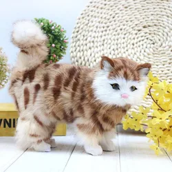 Zilin-사랑스러운 스탠딩 고양이 실물 크기 고양이 장난감, 홈 인테리어, 어린이 장난감, 고양이 25x10x20 cm