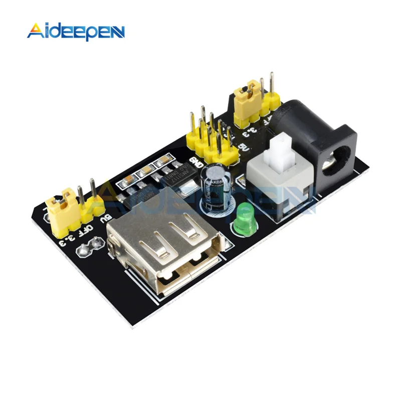 DC 3.3V 5V Micro Mini USB MB102 2 Channel Breadboard Module MB102 Breadboard Power Module MB-102 Solderless Bread Board