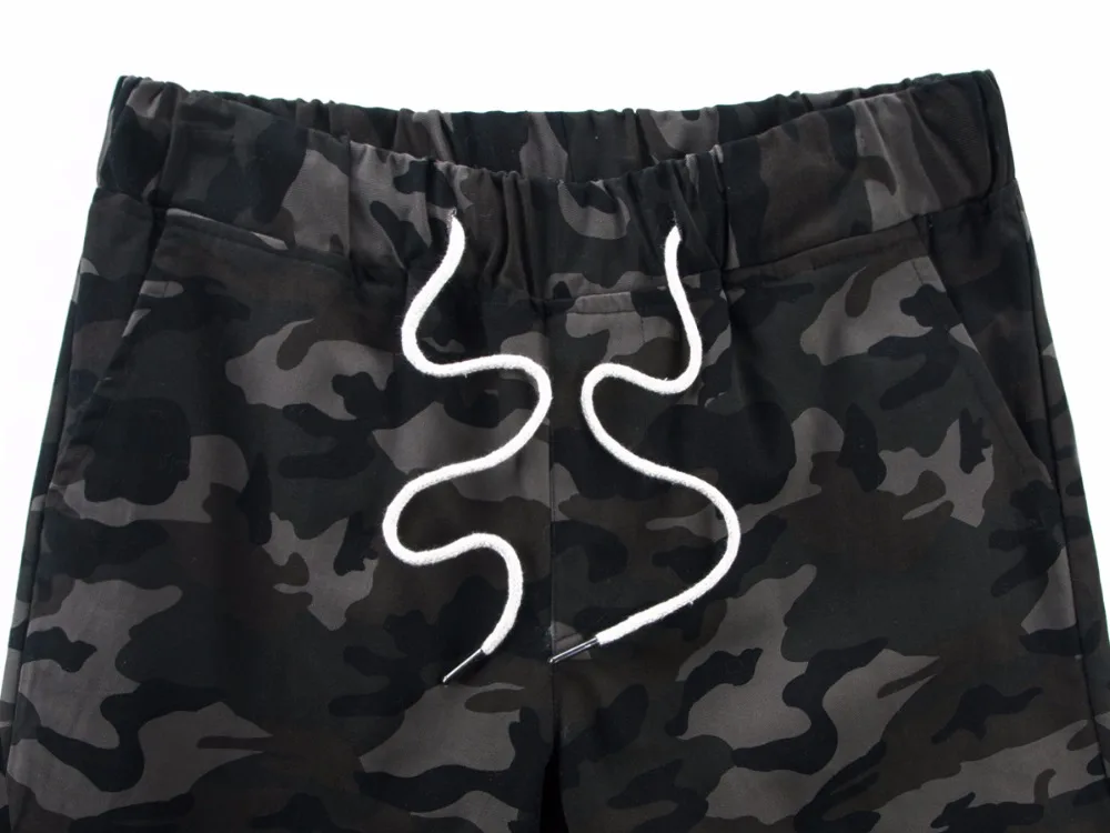 Calça masculina de camuflagem militar, calça de harém lápis, solta e confortável, corredor de algodão, outono, 2024