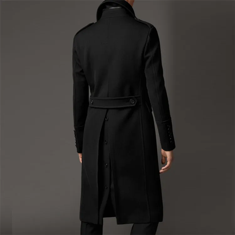 The British business men's coat wool woolen coat Mens winter cashmere windbreaker long large thickened knee code.    S-6XL!!