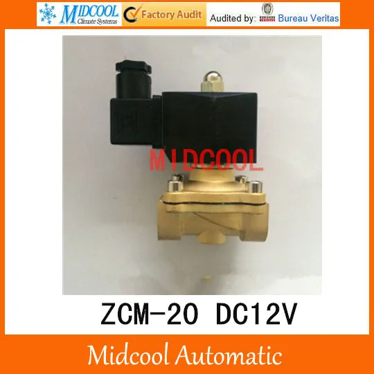 

ZCM straight pull diaphragm gas solenoid valve ZCM-20 DC12V port 3/4" normally closed