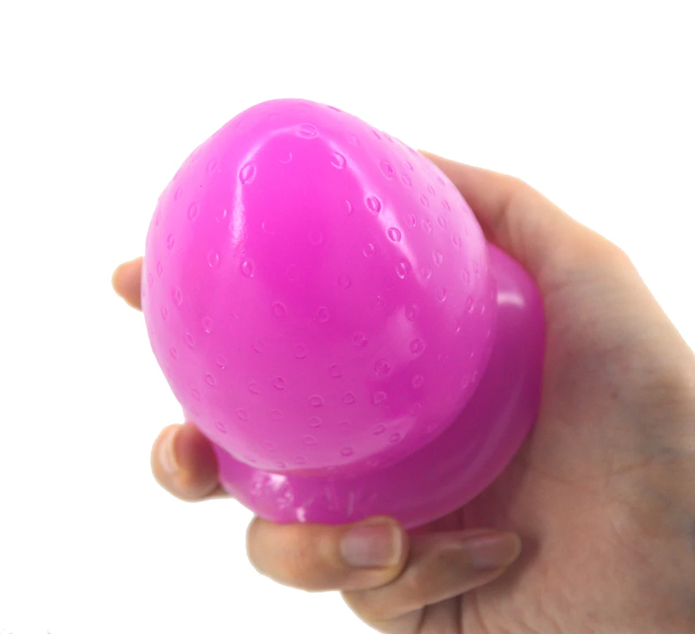 FAAK Big anal plug with suction cup strawberry butt plug anus massage partical huge 3\