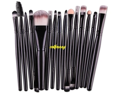 50 sets/partij Snelle verzending 15 stks/sets Up Kwasten Make Up Brush Set Gereedschap Kit Professionele Cosmetica 18 kleuren