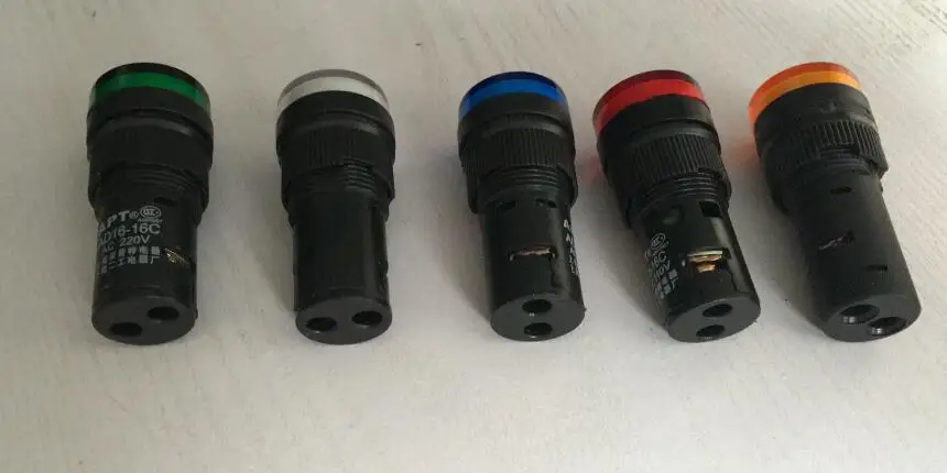 10pcs AD16-16C LED Power Indicator 16mm AC110V Signal Light