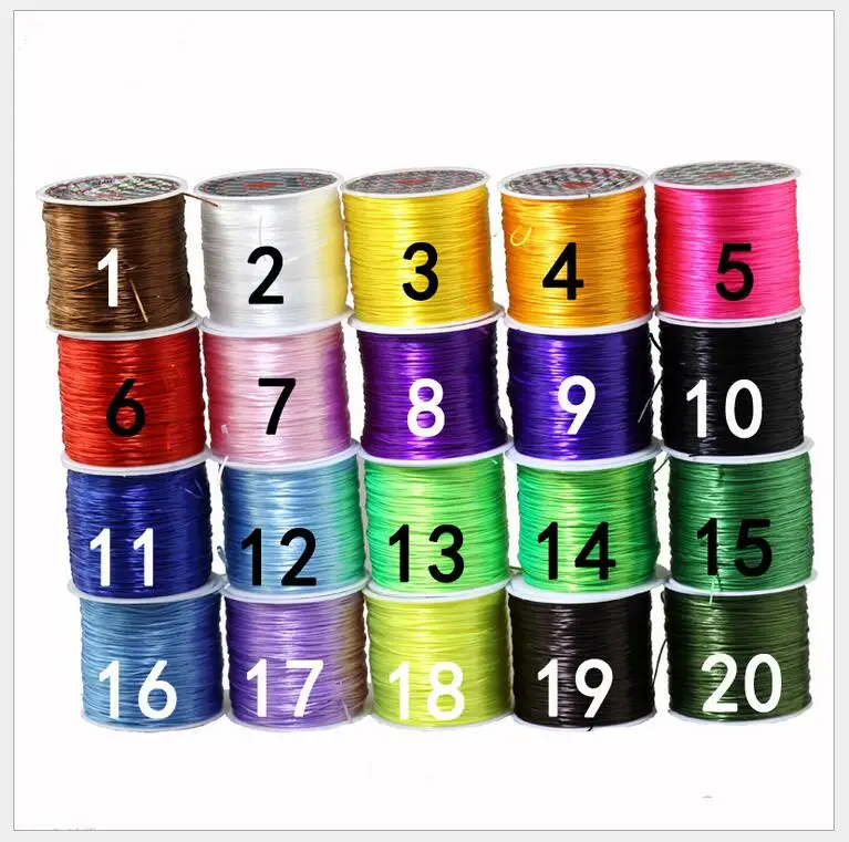 60 M Colorful Flexible Rope DIY Crystal Beading Stretch Cord Elastic Line  Beadwork  Wire Thread Jewelry Making  21 colors wire