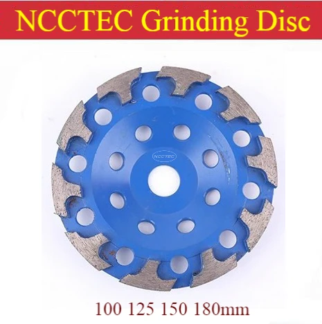 

4'' 5'' 6'' 7'' T-Segments Diamond grinding cup Wheels | 100 125 150 180mm concrete cement floor grind discs | silver welding