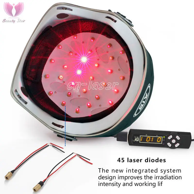 45.68 Diodes Laser Loss Regrowth Growth  Treatment Cap Helmet +Glasses+Timer