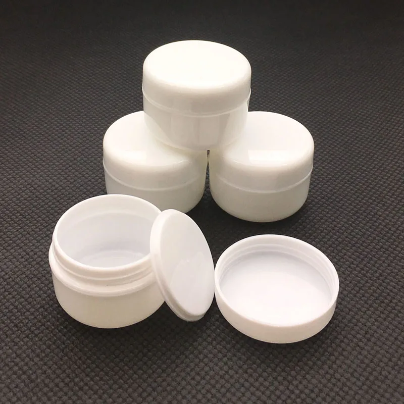 

100Pcs 10g/20g/30g/50g Plastic Empty Makeup Jar Pot Refillable Sample bottles Travel Face Cream Lotion Cosmetic Container