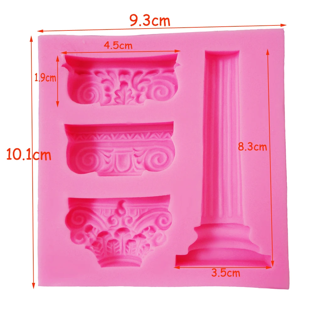 Romanesque Architecture pillar Silicone Cake Decorative Molds fondant silicone mold for cake decorating tools T0630