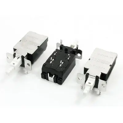 3pcs AC250V 4A 4 Pin Locking DPST Push Button Power Switch KDC-A11-3