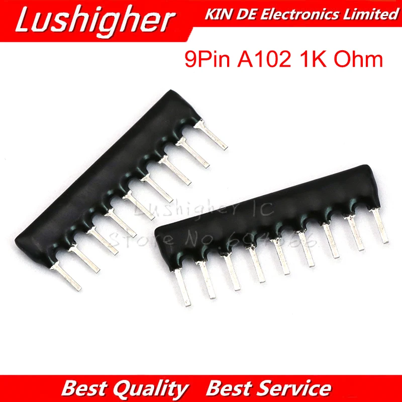 

50pcs A09-102J Network Resistor Array DIP Exclusion 9pin 1K A102 102 Ohm 9A102J 9A102G 9A102 A102J A102G