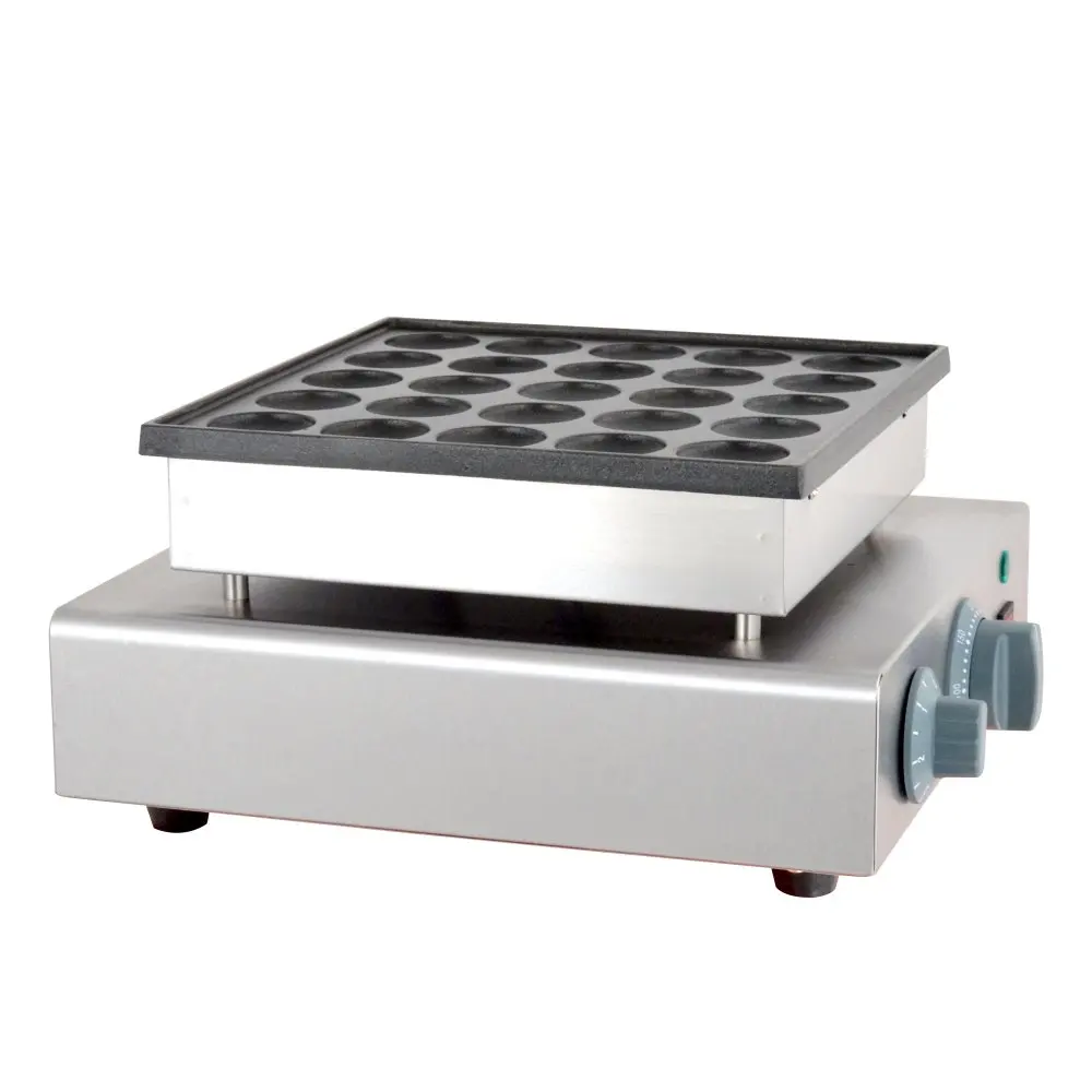 Commercial Pancake Machine 25 Holes Dutch Poffertjes Grill Mini Pancake Maker Non-stick 900W Dorayaki Griller