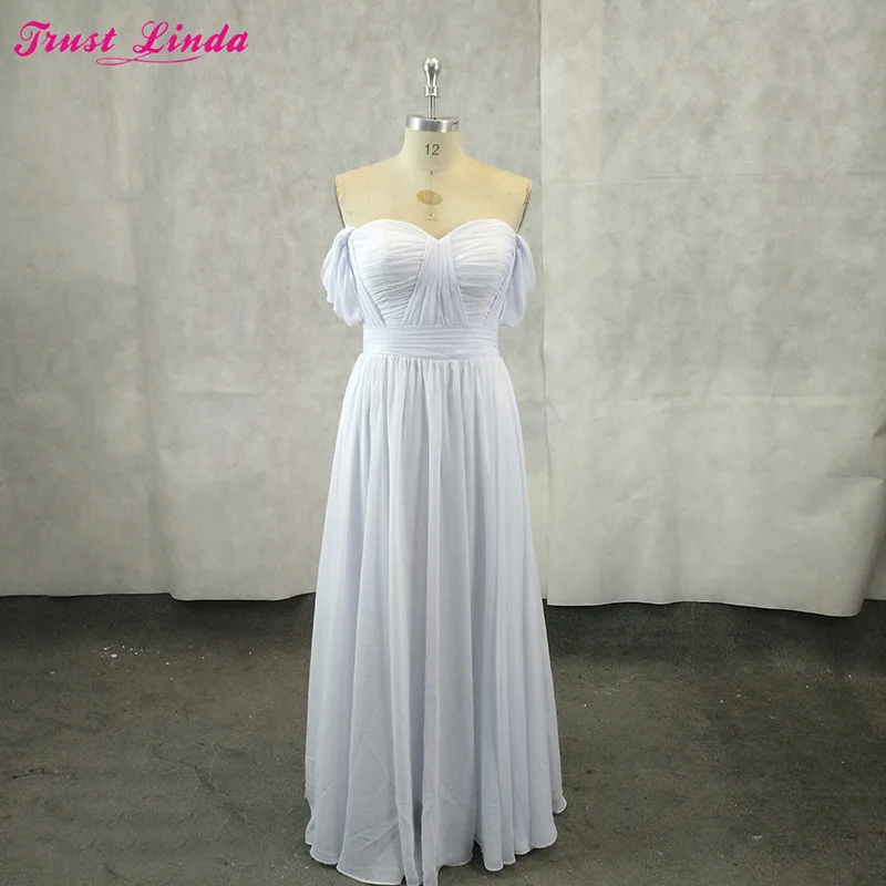 

Sexy Sweetheart Bridesmaid Dresses Pleats Floor Length A-line Party Gowns Robe De Soiree Prom Dress Simple Chiffon Dress