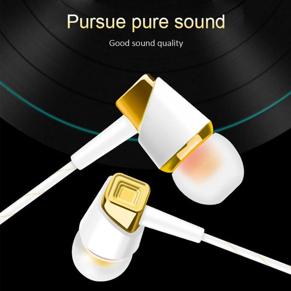 

In Ear Earbuds Universal MP3 Sport Earphones With Microphone Wired Line Control Handsfree Headset For Android Smartphone Iphone