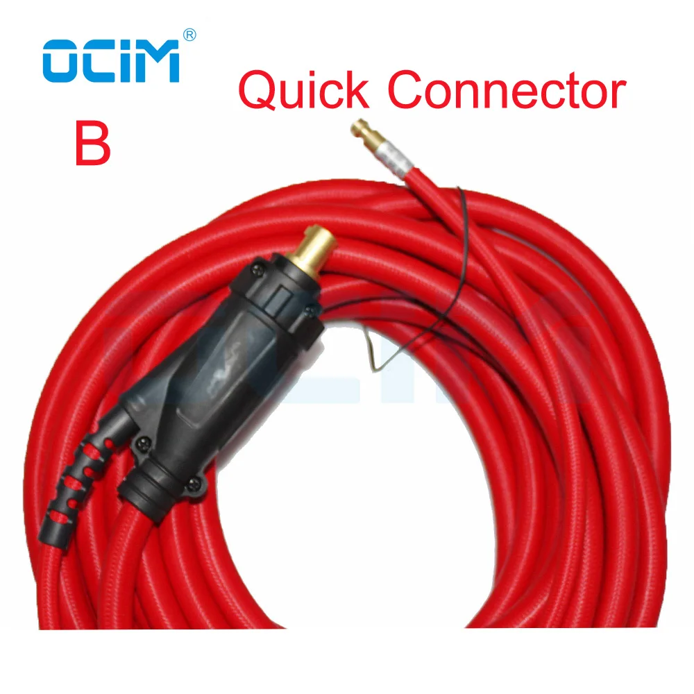 Imagem -03 - Tocha de Soldagem com Mangueira Super Macia 4m Conector 35 a 70 Wp26