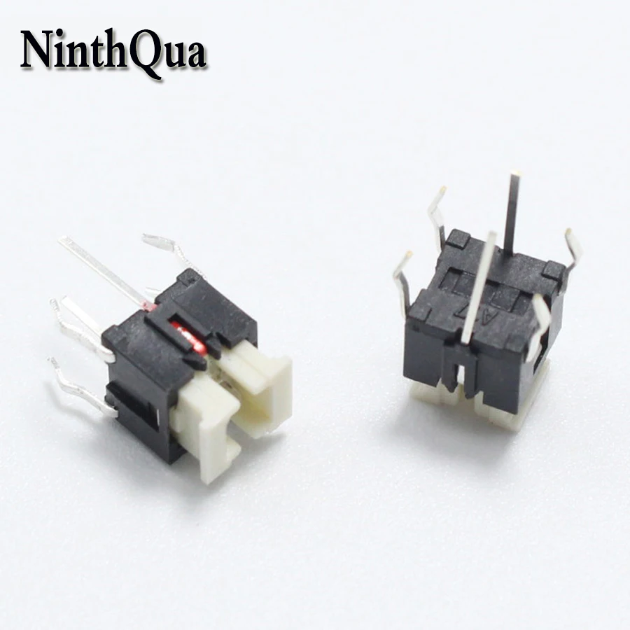 2pcs 6*6*7mm Tactile Tact Mini Push Button Switch 6x6x7mm Micro Switch with Red Blue White Yellow Green Light for LED