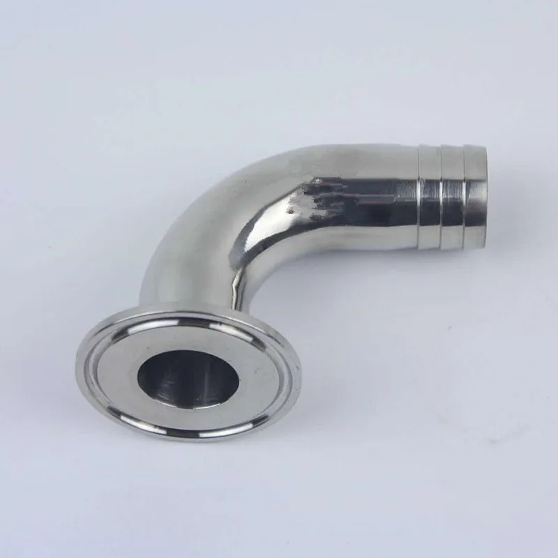 

OD 51mm Sanitary Hose Barb with 90 Degree Elbow Ferrule OD 64mm SS304 Fit 64mm Clamp Pipe Fitting