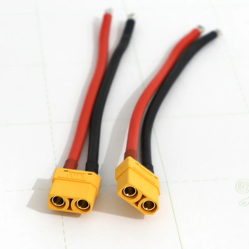 1pcs Deans Style XT90 Plug Male Female Connector Silicone Wire With 12CM 10awg