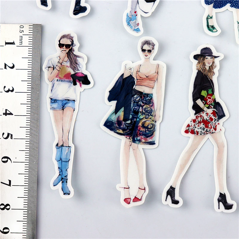 23Pcs Leuke Populaire Modieuze Straat Meisjes Stickers Decor Muur Notebook Bagage Laptop Fiets Scrapbooking Album Decal Sticker