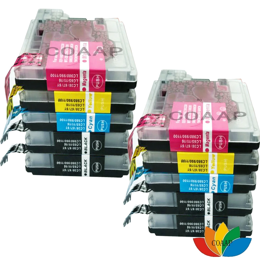 10x Compatible Brother LC11 LC16 LC39 LC38 LC61 LC65 LC67 LC980 LC990 LC1100 ink cartridge for DCP585CW MFC255CW MFC290 MFC290C