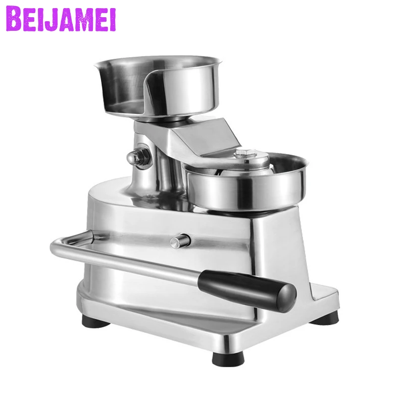 

BEIJAMEI 130/100MM Commercial Manual Hamburger Patty Press Maker Round Meatball Shaping Machine Press Meat Pie Cake Machine