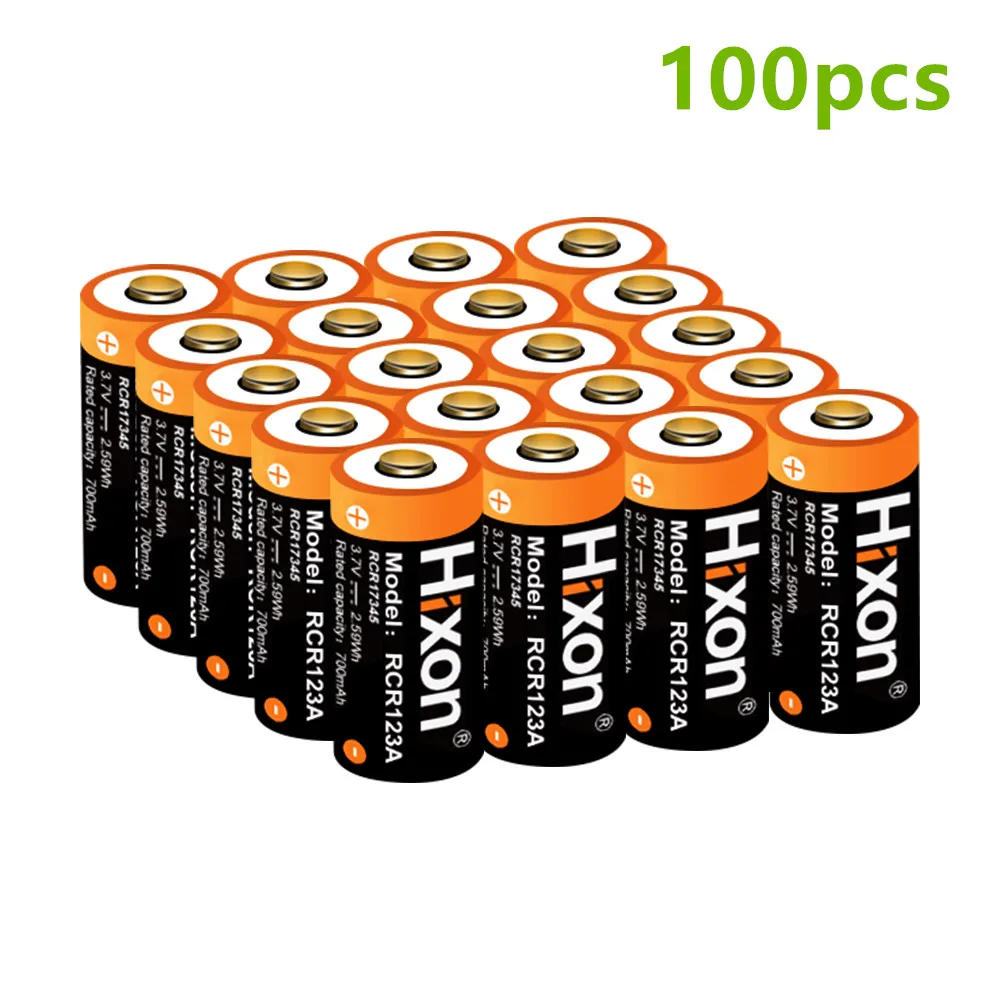 100pcs UL Certificato 700mAh 3.7V RCR123A CR123A batterie ricaricabili per Netgear Arlo HD Telecamere e Reolink