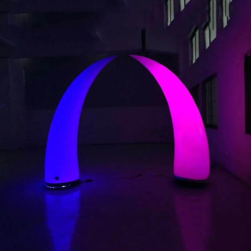 Fashion Wedding Centerpieces Luminous Horns Led Inflatable Cone Road Pillar  for Event Stage Decoration Free Shipping