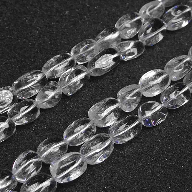 9x14mm Natural White Rock Quartz Beads Freefrom Potato Loose DIY Beads For Jewelry Making Beads Accessories 15'' For Women Gift