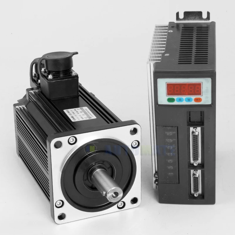 1-3.8KW AC Servo Motor 1.5KW 130ST-M06025  + Driver with 3 Meter Cable Complete Servo System for CNC Engraving Machine