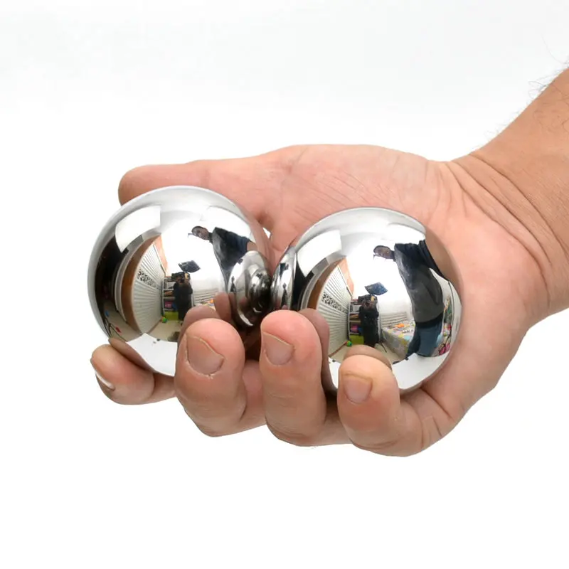 Baoding Balls 45mm 3pcs Solid Stainless Steel For Wrist Strengthening Relaxation