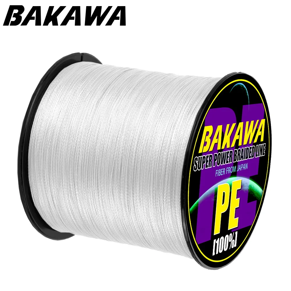 BAKAWA Brand 4 Strands 300M Braided Fishing Line Multicolor Super Power Japan Multifilament PE Braid Line Saltwater/Freshwater