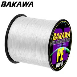 BAKAWA Brand 4 Strands 300M Braided Fishing Line Multicolor Super Power Japan Multifilament PE Braid Line Saltwater/Freshwater