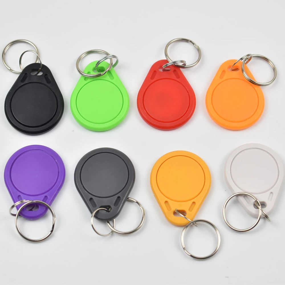 

100pcs/Lot 125khz T5577 Copy Rewritable Writable Rewrite EM RFID ID Keyfobs Tag Key Ring Proximity Token Access Duplicate Card