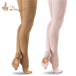 Medias de Ballet de terciopelo Blanco/piel para niña adulta, Ropa de baile ajustada, T-2002, novedad de 2016