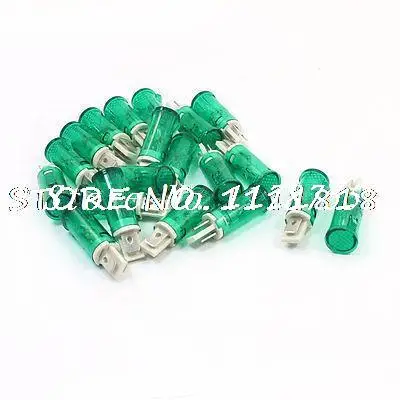 

20 Pcs Green Panel Mounting 2 Pins Neon Indicator Lights AC 220V