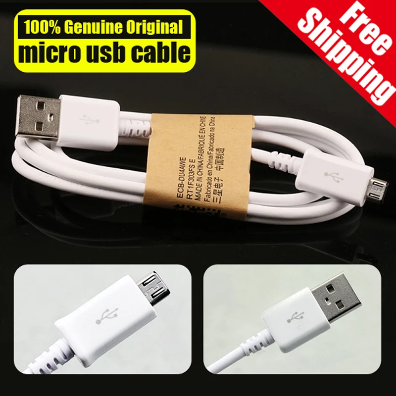 Genuine Best Quality 1M Micro USB Cable Data Sync Cables For Samsung huawei Xiaomi HTC andriod Smart Phone fast Charging Cable