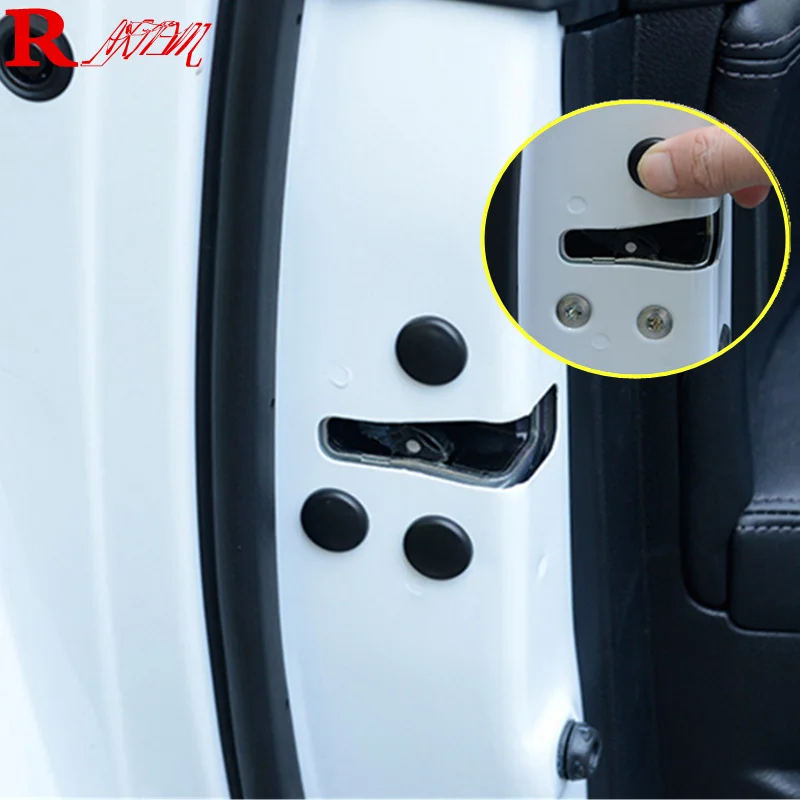 Universal 12pcs Car Door Lock Screw Protector Cover For Nissan Teana X-Trail Qashqai Livina Tiida Sunny March Murano Geniss Juke