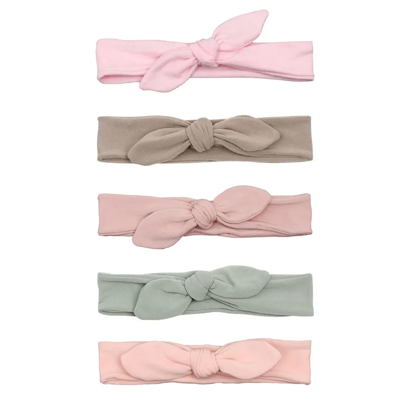 

Baby Headband Cotton Solid Bow Knot For Girl Rabbit Ear Hairbands Turban Knot Headband Kids Accessoire Faixa Cabelo Para Bebe