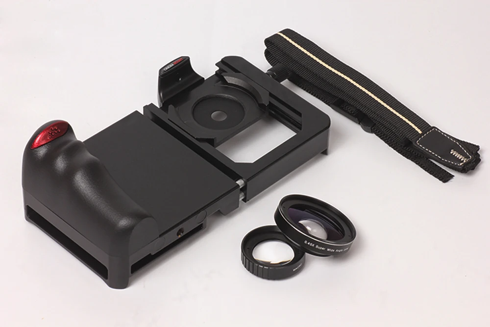 Aluminium Bluetooth Smart Phone Camera Cage Stabilizer Holder Cinema Mount + Wide Angle Macro Lens for iPhone 7 6 5 Samsung