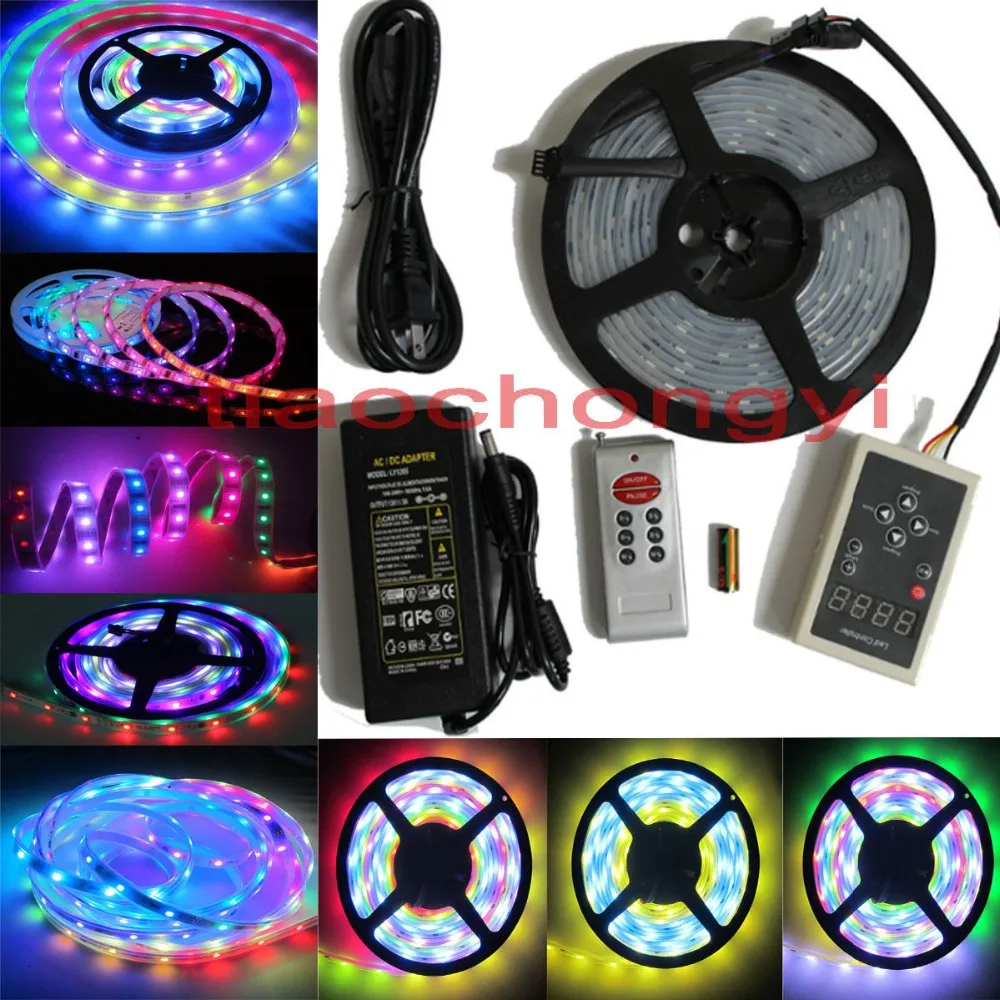 

5M 150LED RGB 133 Dream color 5050 6803 IC Waterproof LED Strip + Remote + Power