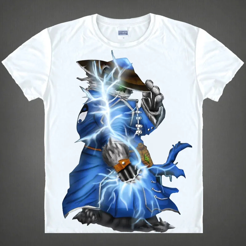 CoolprintアニメシャツDOTA2 dota 2 tシャツマルチスタイル半袖シャドウ悪魔ストームスピリットコスプレmotivs変態シャツ