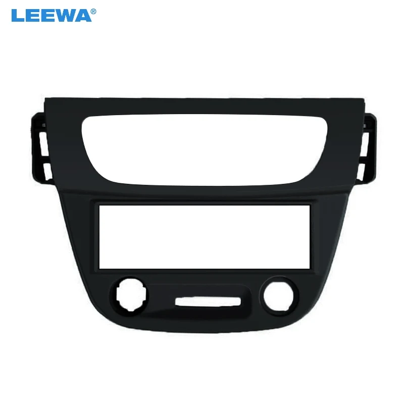 

LEEWA Black Grey Car 1DIN Stereo Radio Fascia Plate Panel Frame For Renault Fluence 2009 Dashboard Installation Mount Kit #5208