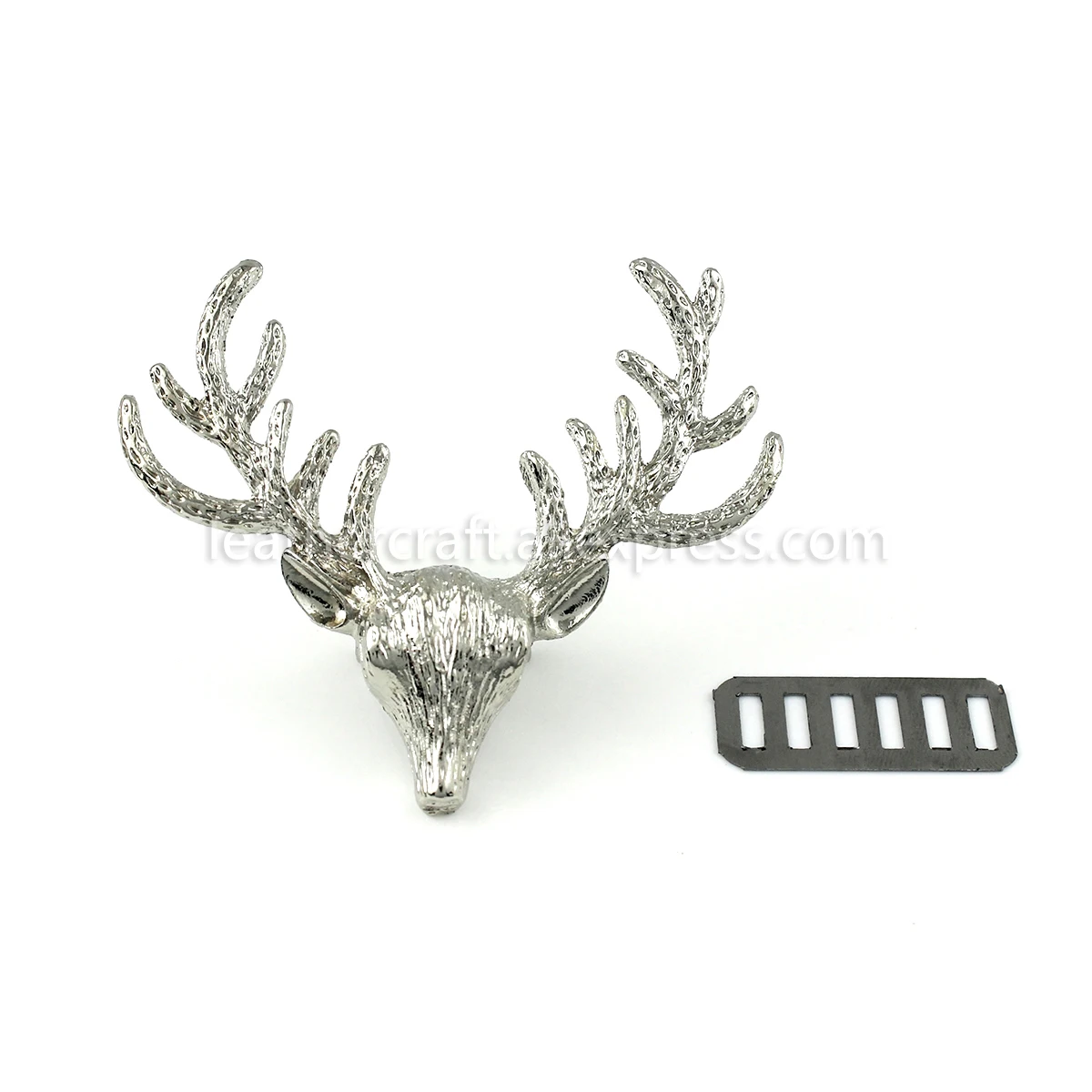 1x Metall-Schmuckverschluss in Form eines niedlichen Hirsches, Conchos-Schnalle, Taschen-, Hut- und Accessoire-Dekoration, DIY-Lederhandwerkszubehör, goldfarben, 60 mm (1-3/8") – Detail 4