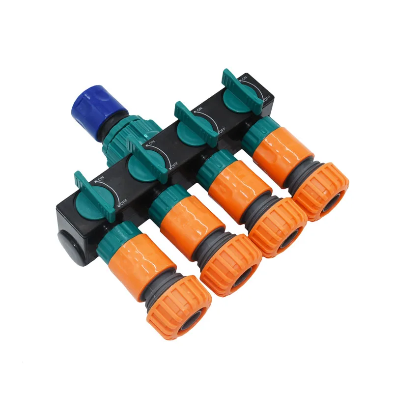 

1/2 3/4 Inch Garden Hose Water Splitter 4-way Splitter Garden Tap Water Hose Quick Connector
